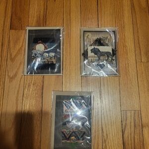 Set Of 3 Handmade Greeting Cards With Matching Envelopes From X outh Africa